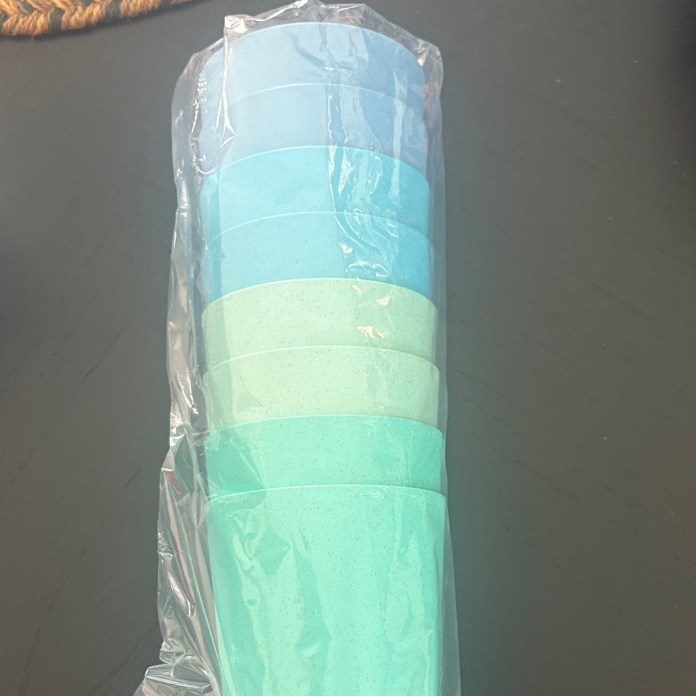 Set of Blue and Green Gradient Tumblers